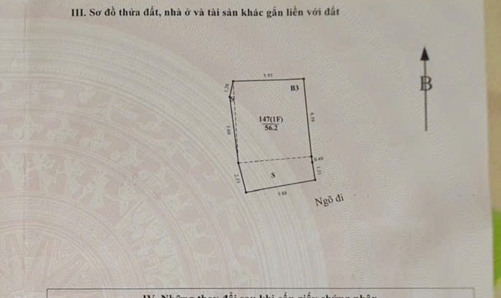 Bán nhà Hoàng Mai - diện tích 56.2m2 3 tầng - gần ô tô - giá 10,7 tỷ