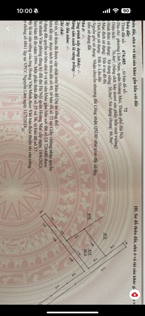 Bán nhà Thuý Lĩnh - diện tích 36m2 6 tầng - Ô tô tránh - giá 7 tỷ