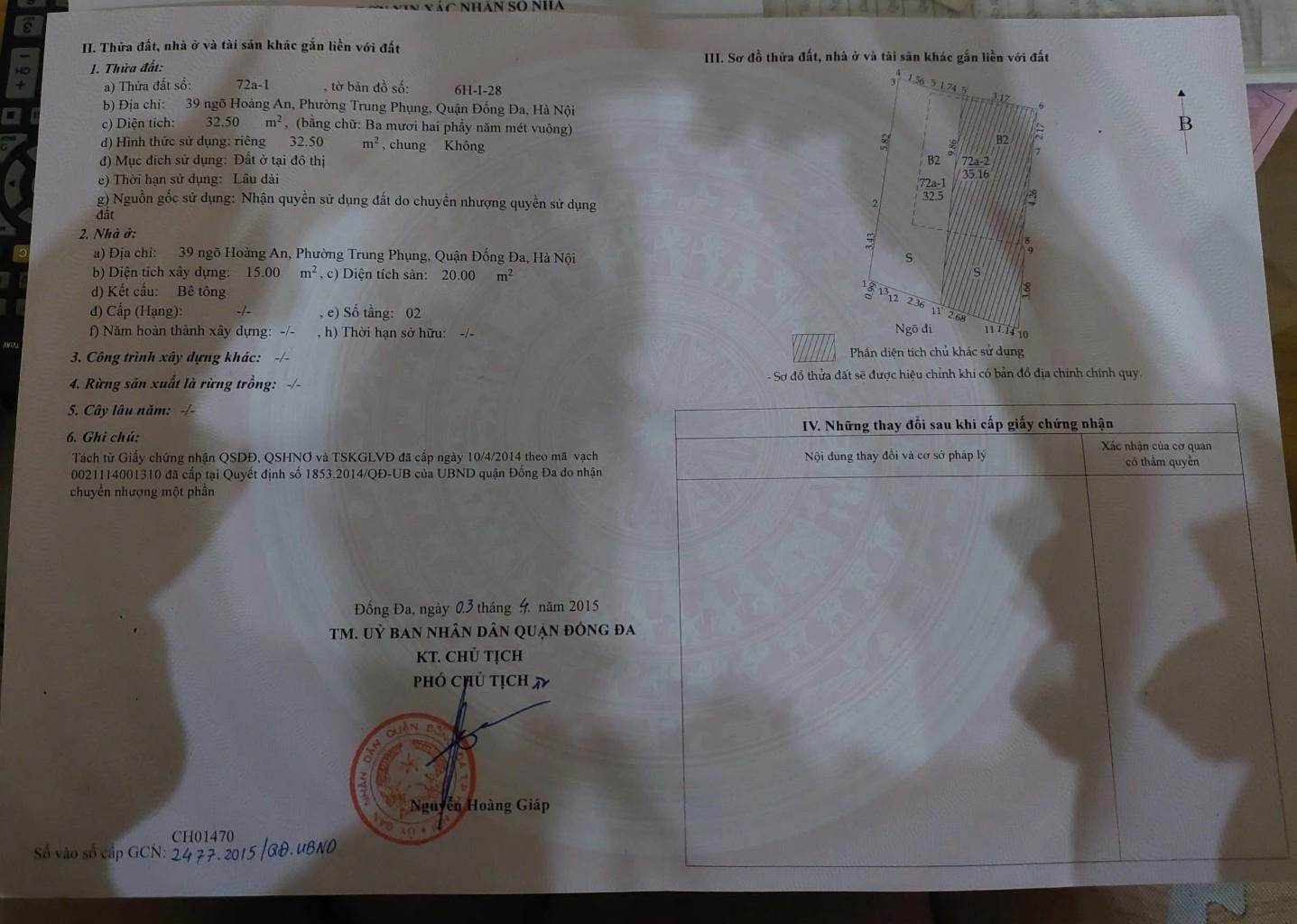 Bán nhà Lê Duẩn - diện tích 32,5m2 6 tầng - Ngõ ô tô - giá 12,8 tỷ