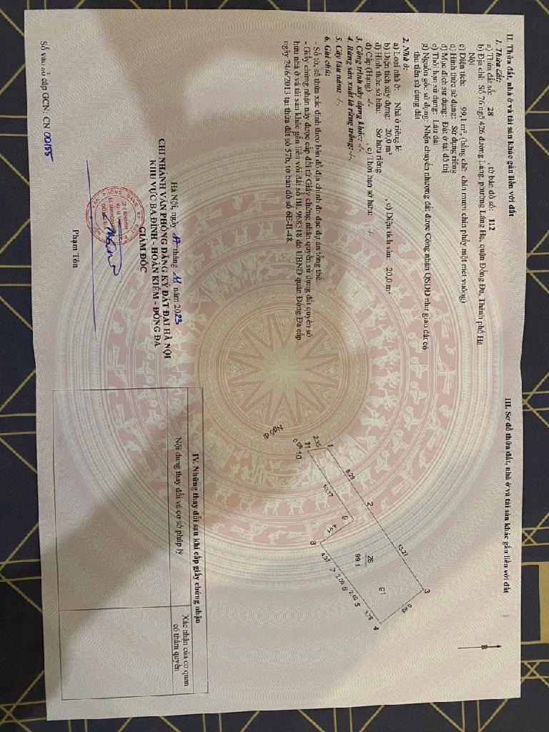 Bán nhà Đường Láng - diện tích 100m2 5 tầng - vị trí đẹp, sát mặt phố - giá 17,8 tỷ