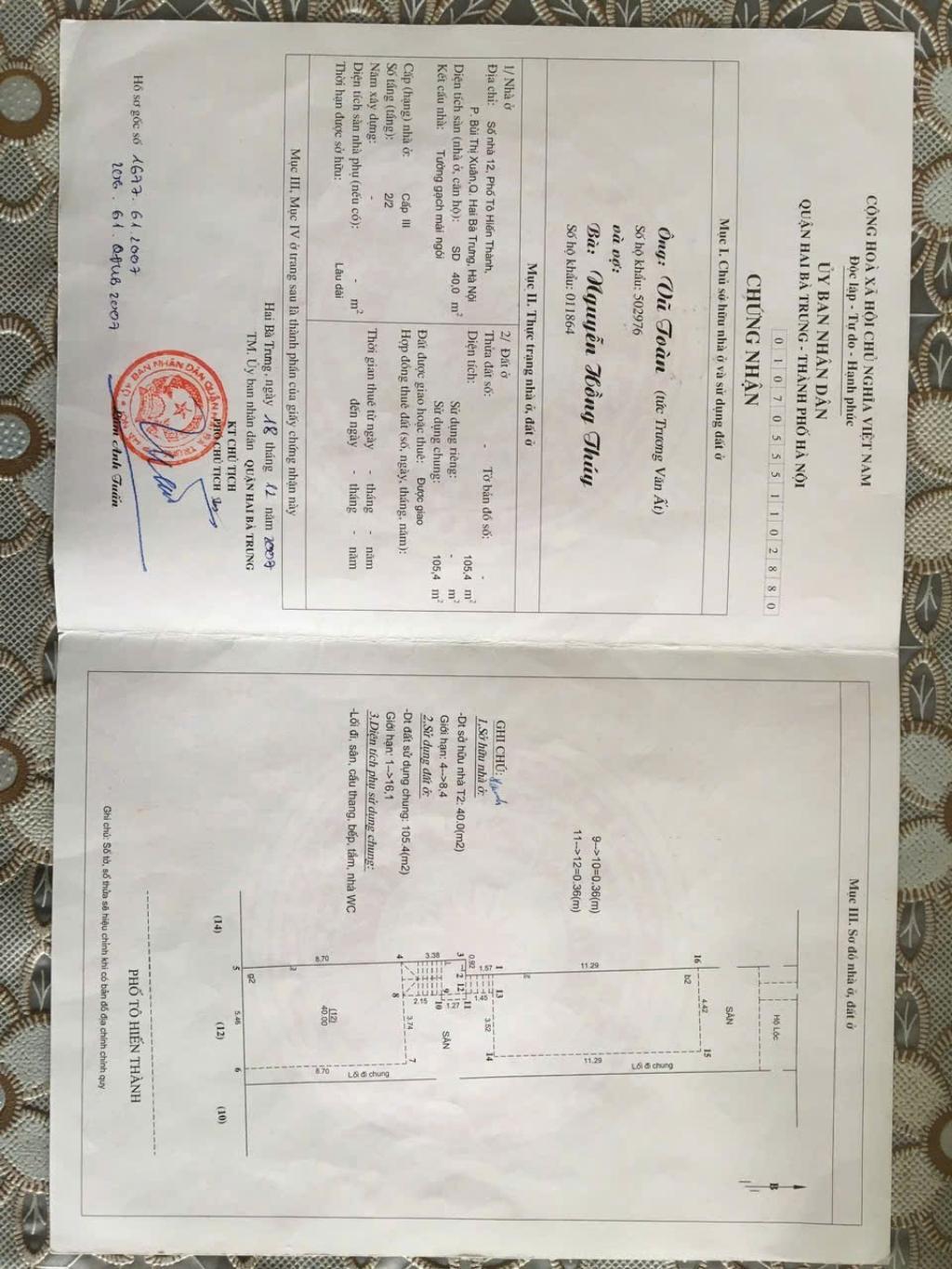 Bán nhà Tô Hiến Thành - diện tích 40m2 1 tầng - Nhà đẹp như khách sạn - giá 9,6 tỷ
