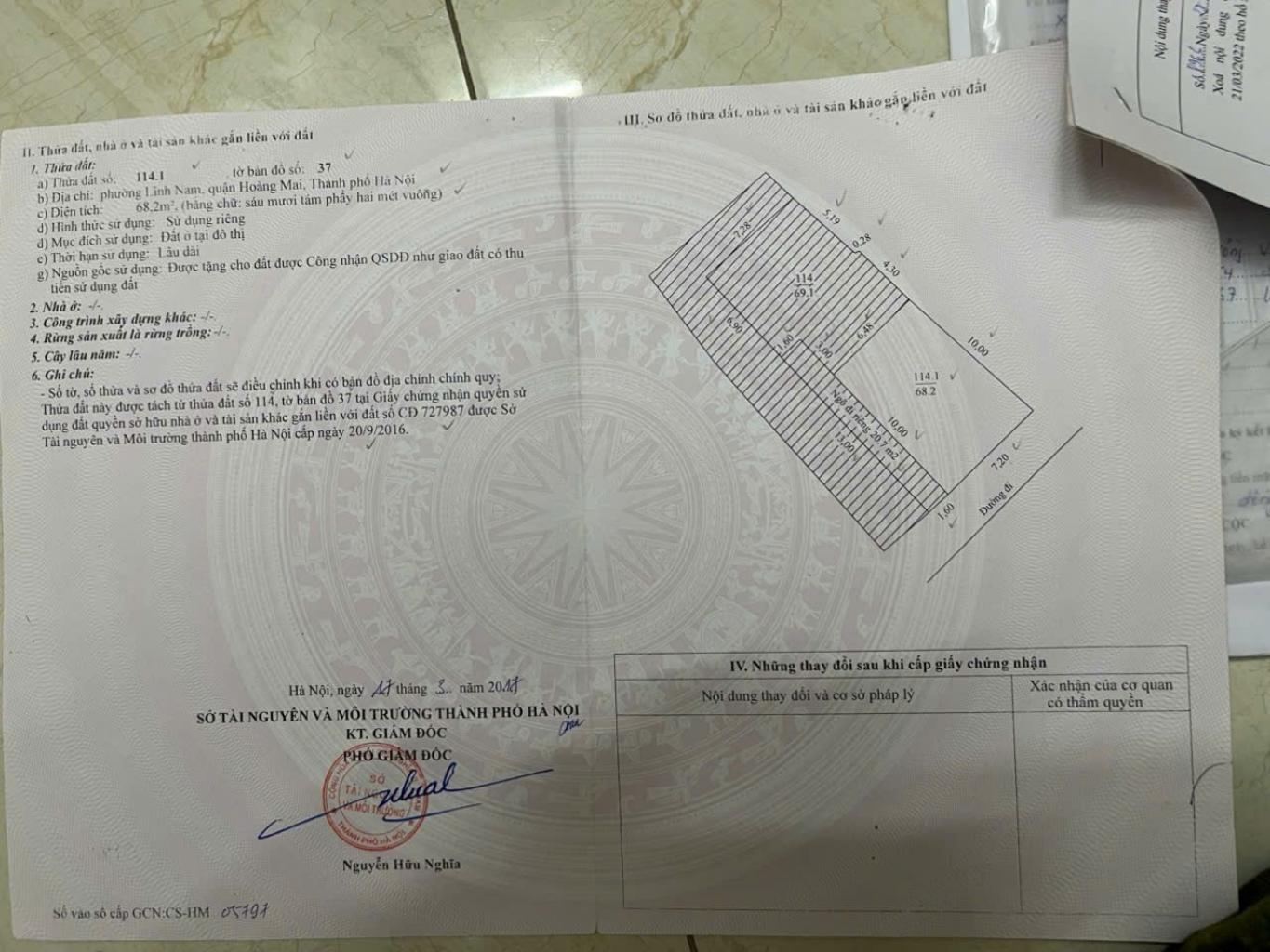 Bán nhà Thúy Lĩnh - diện tích 68m2 3 tầng - Ô Tô Qua - giá 13,5 tỷ