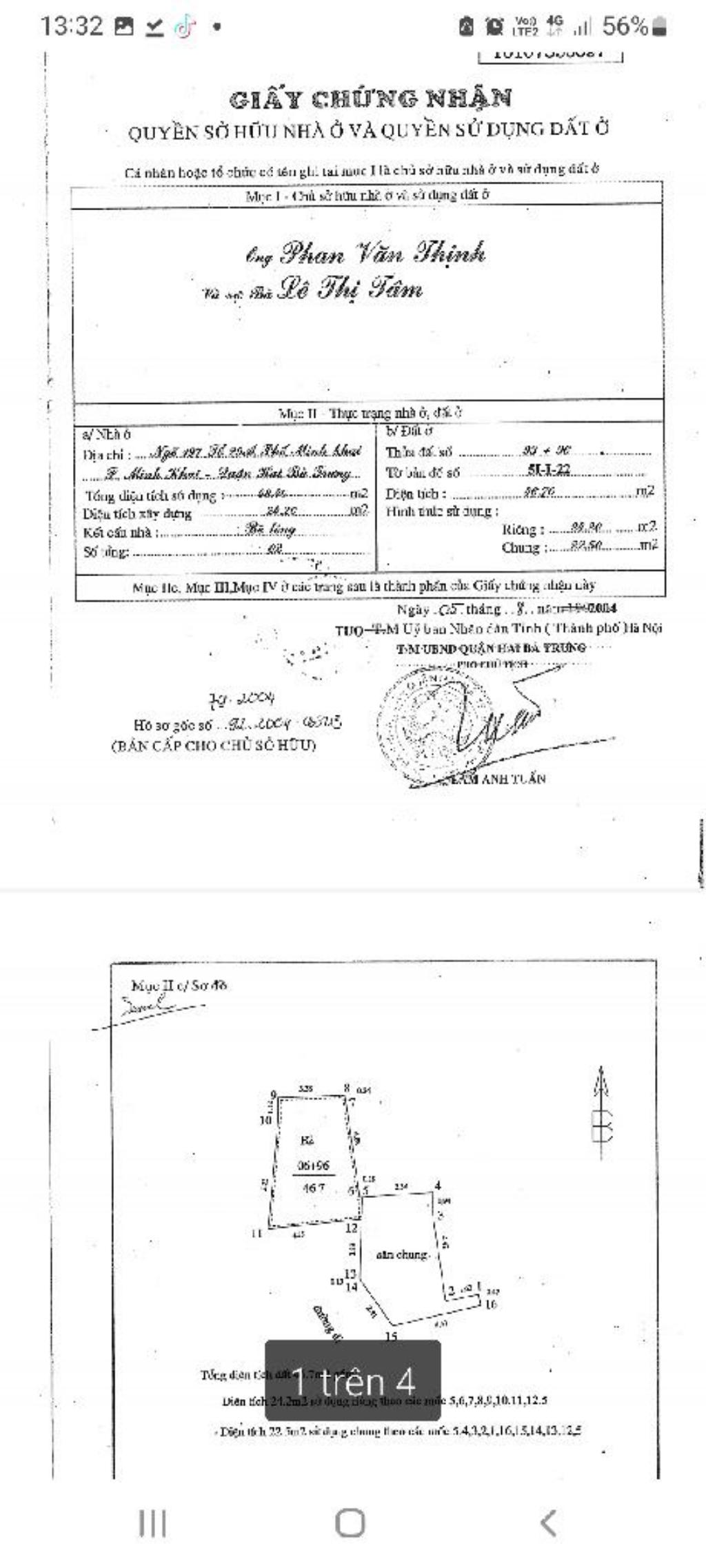Bán nhà Minh Khai - diện tích 106m2 3 tầng - Nhà mặt phố kinh doanh tốt - giá 22 tỷ