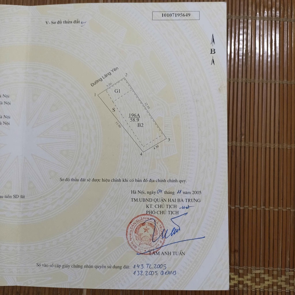 Bán nhà Lãng Yên - diện tích 59m2 3 tầng - Mặt phố kinh doanh đỉnh - giá 12,5 tỷ