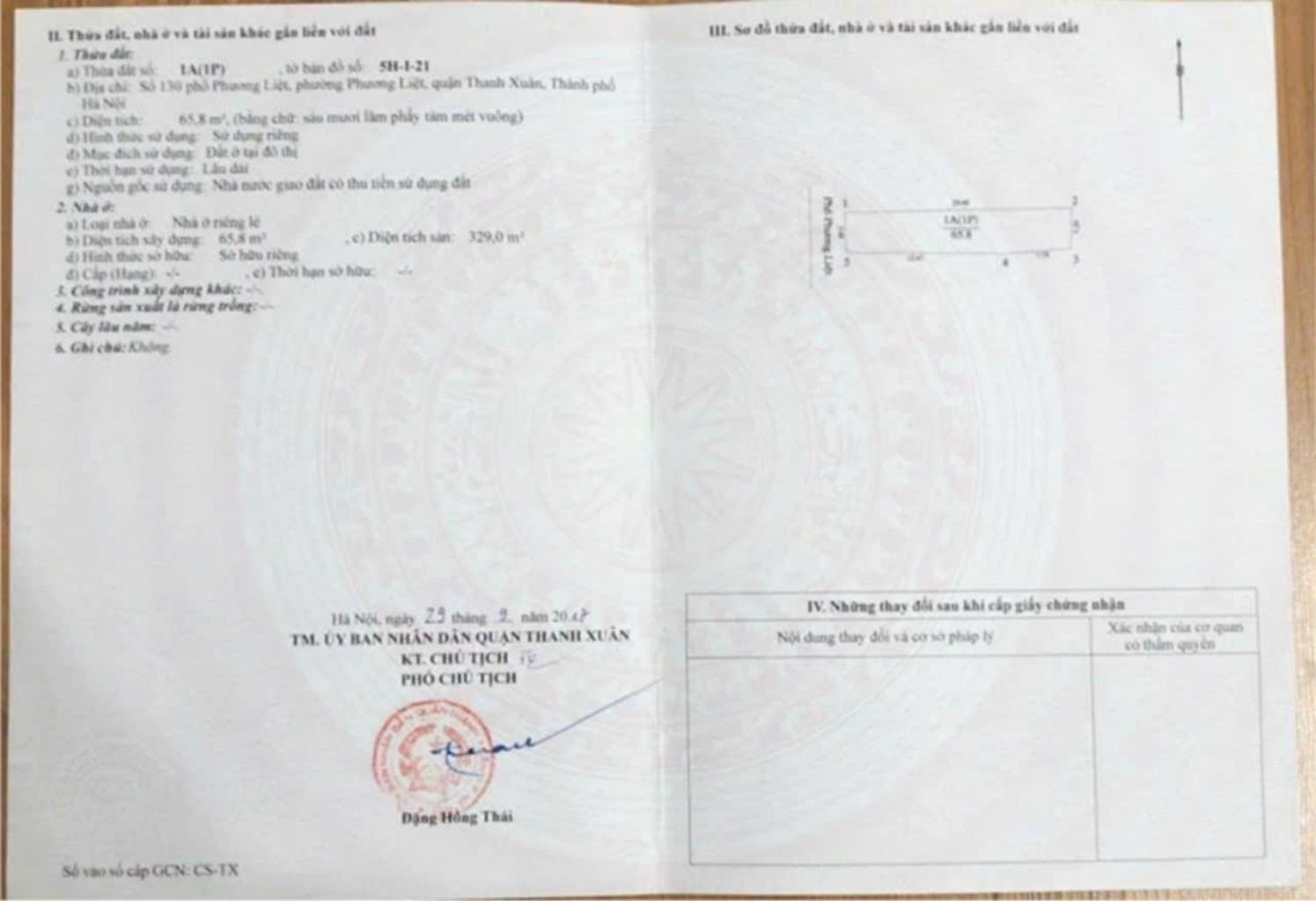 Bán nhà Phương Liệt - diện tích 65.8m2 6 tầng - Ô tô tránh đỗ thoải mái - giá 21,5 tỷ