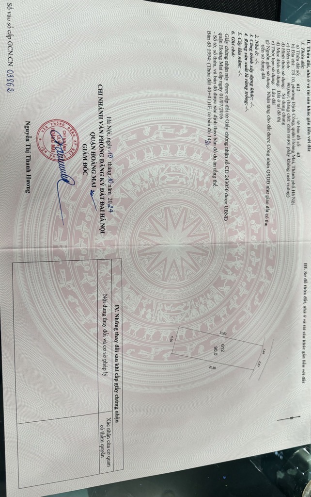 Bán nhà Định Công Thượng - diện tích 90m2 4 tầng - Ô tô quay đầu - giá 16,5 tỷ