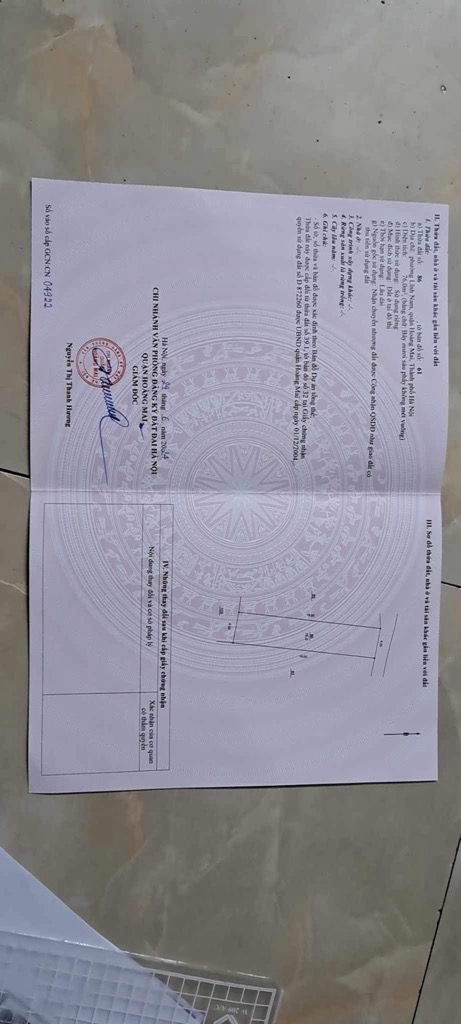 Bán nhà Thuý Lĩnh - diện tích 76m2 1 tầng - ô tô đỗ cách 5m - giá 6,8 tỷ