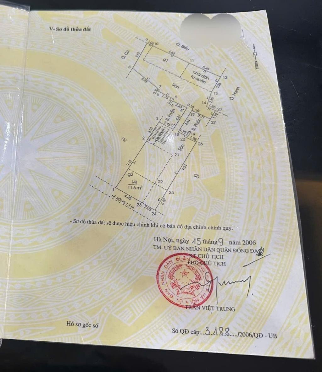 Bán nhà Tây Sơn - diện tích 47.2m2 3 tầng - mặt ngõ ô tô - giá 17 tỷ