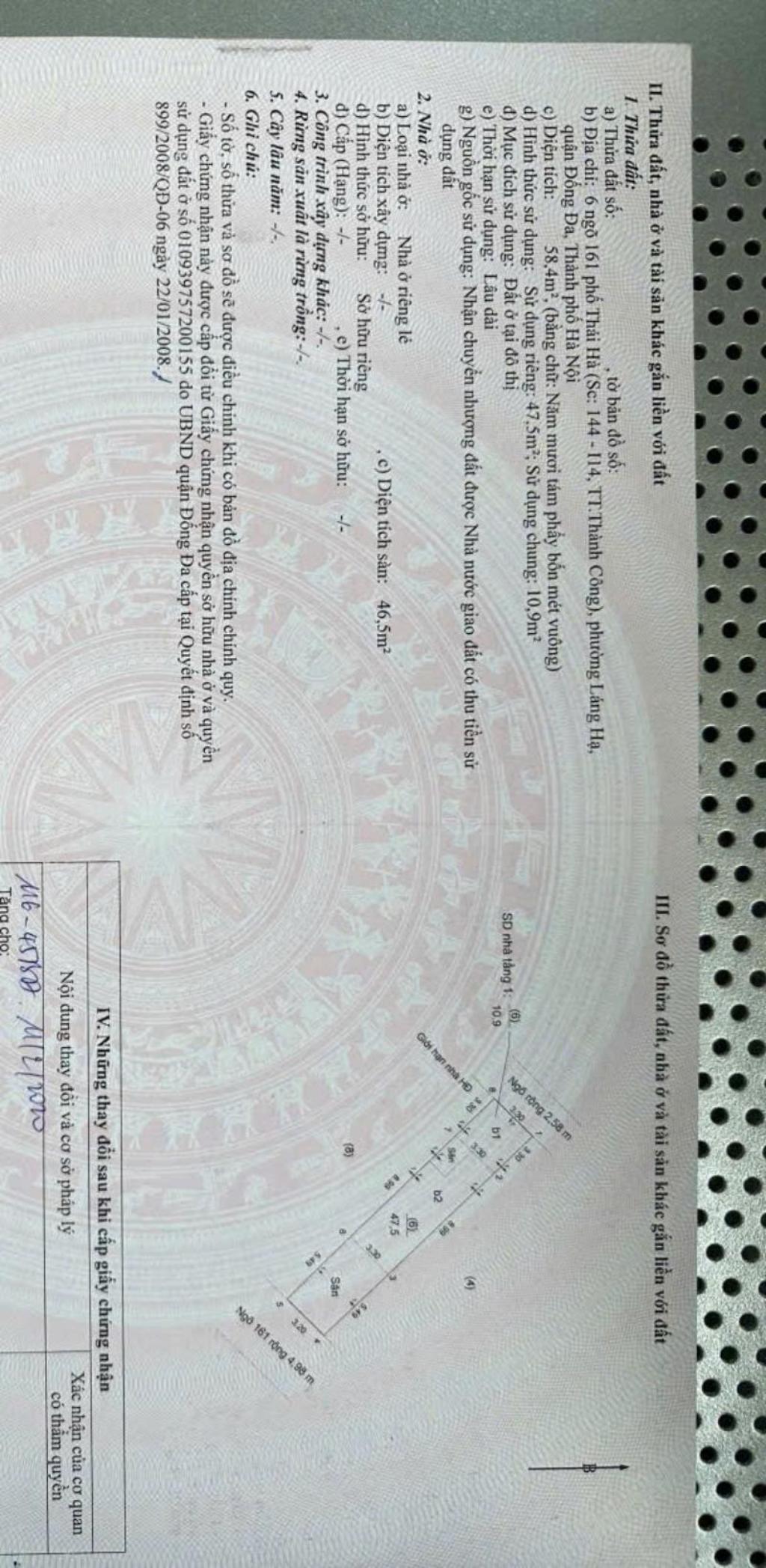 Bán nhà Thái Hà - diện tích 58,4m2 3 tầng - Ô tô tránh, đỗ - giá 16,8 tỷ