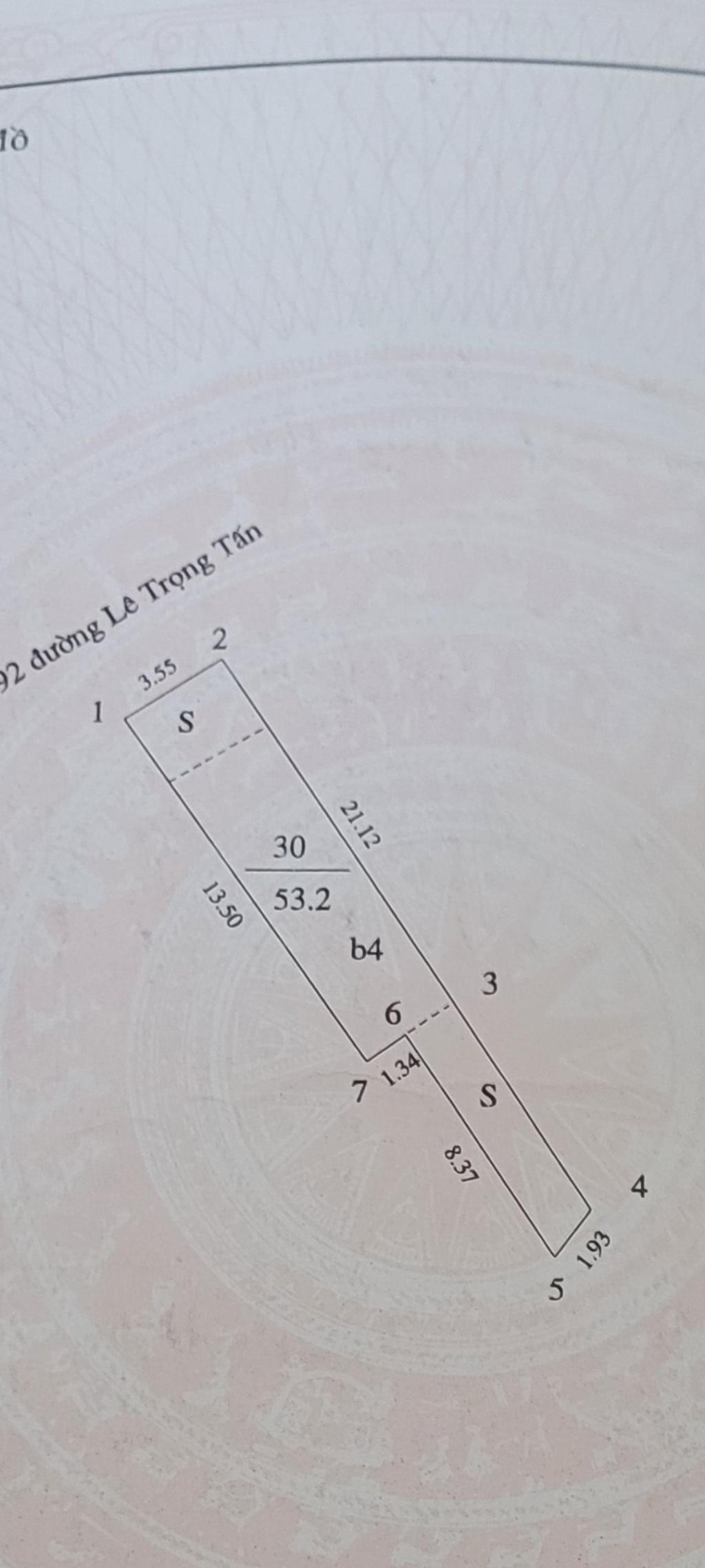 Bán nhà Lê Trọng Tấn - diện tích 53.2m2 5 tầng - 1 mặt hồ đầm sồi + 1 mặt ngõ - giá 19,5 tỷ