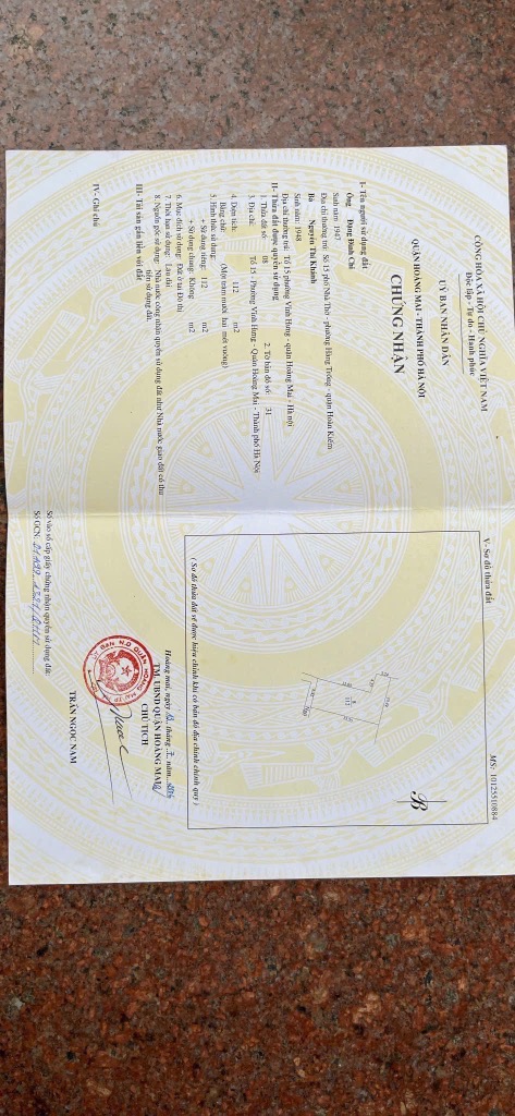 Bán nhà Vĩnh Hưng - diện tích 112m2 4 tầng - Lô góc 2 mặt thoáng - giá 12,8 tỷ