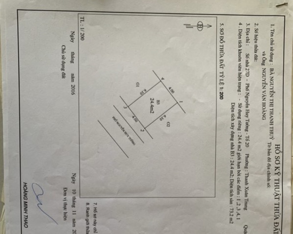 Bán nhà Nguyễn Huy Tưởng - diện tích 25m2 4 tầng - Nhà mặt phố kinh doanh - giá 3,5 tỷ