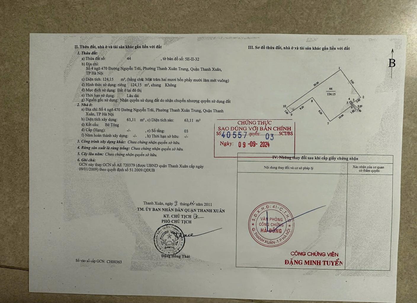 Bán nhà Nguyễn Trãi - diện tích 125m2 2 tầng - Ngõ thông - giá 19,9 tỷ