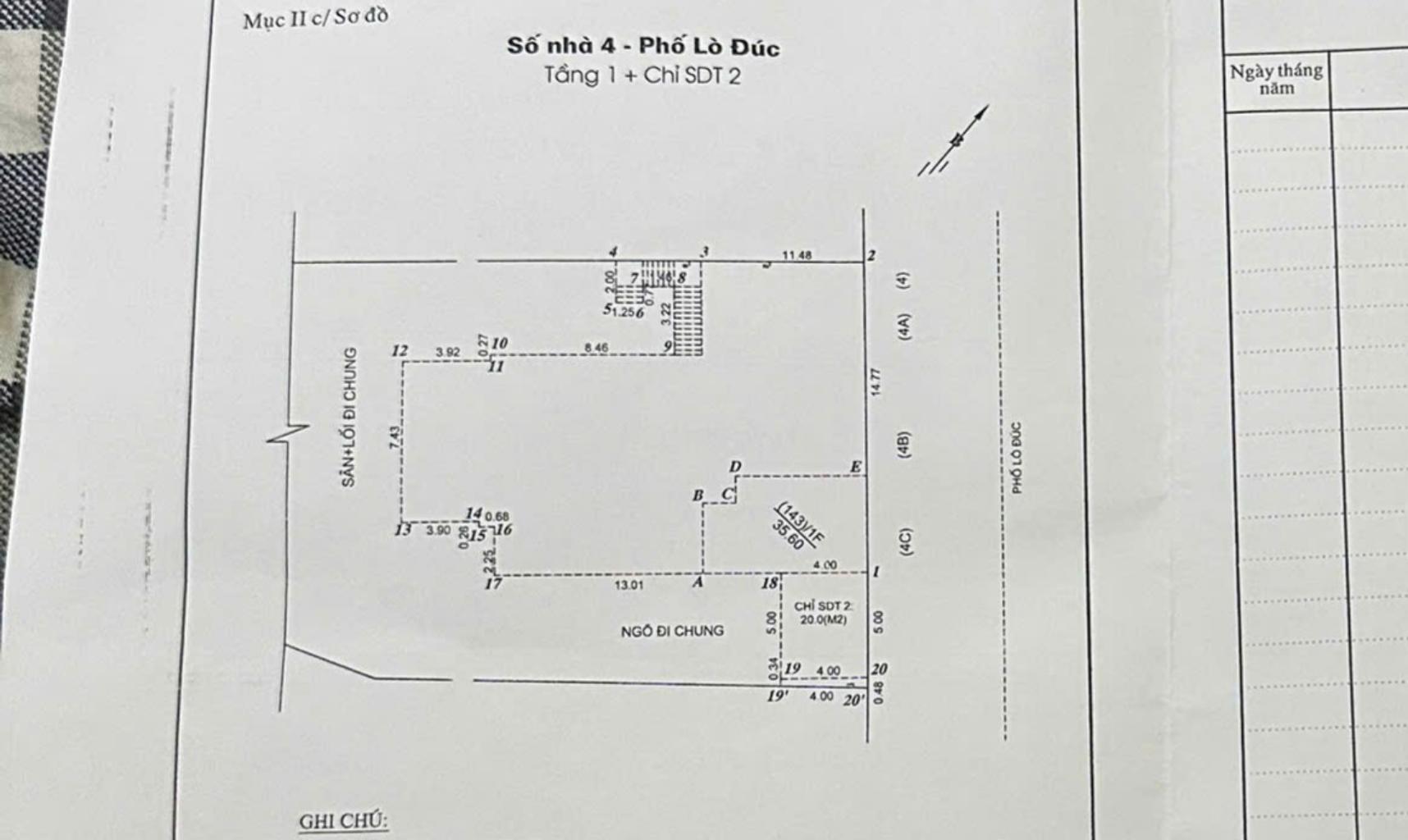 Bán nhà Lò Đúc - diện tích 35.6m2 1 tầng - MẶT PHỐ - KINH DOANH ĐỈNH - giá 12 tỷ