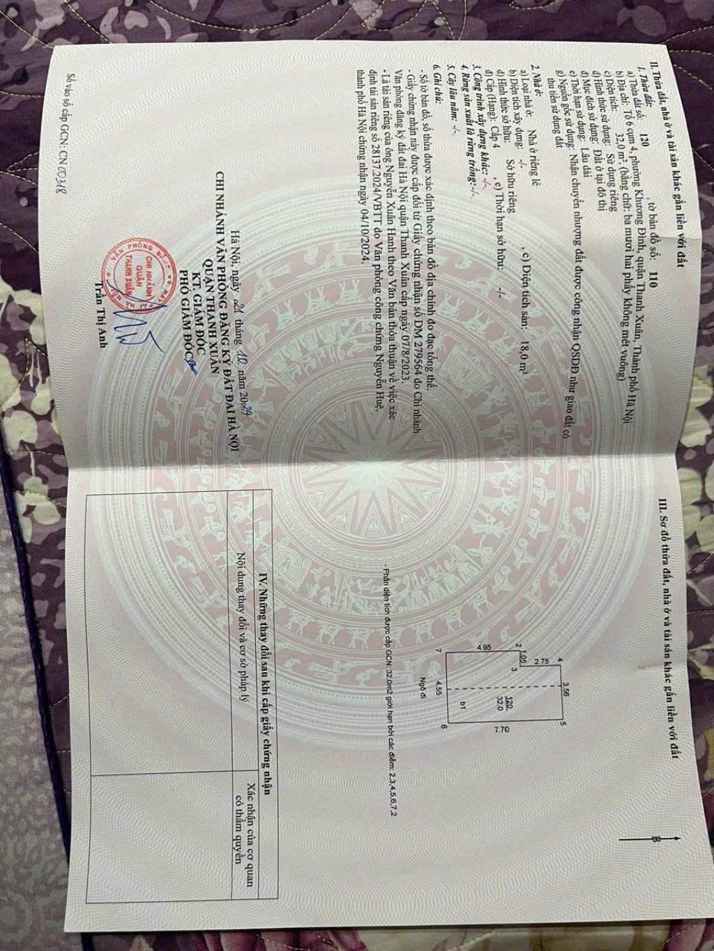 Bán nhà Vũ Tông Phan - diện tích 32m2 7 tầng - Kinh doanh - giá 13 tỷ