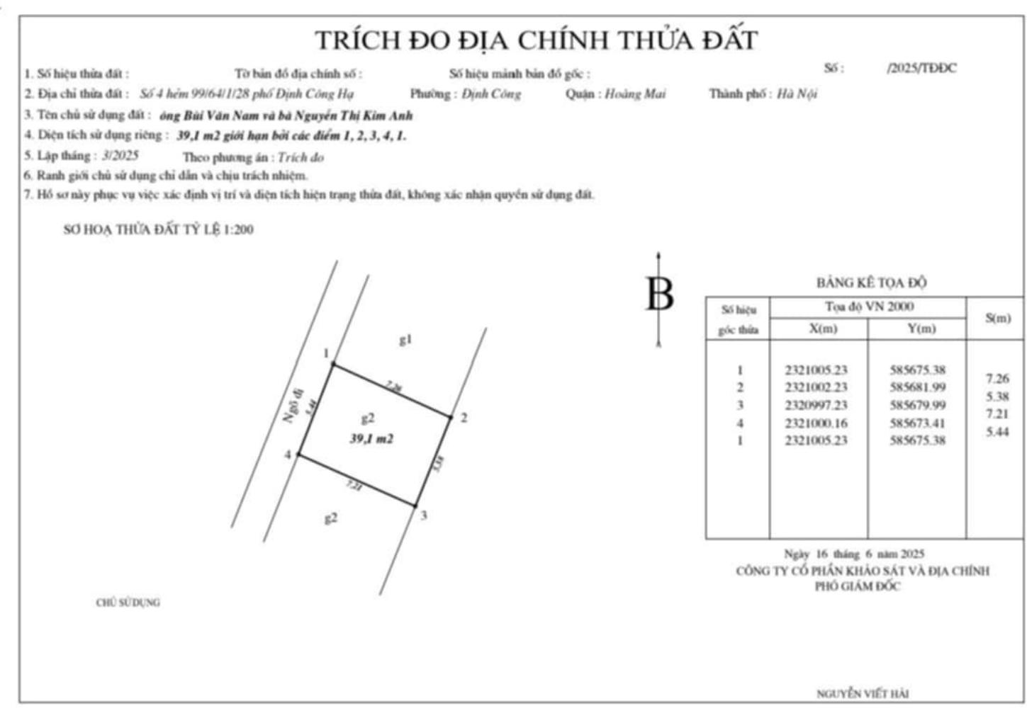 Bán nhà Định Công Hạ - diện tích 39m2 4 tầng - ô tô tránh - giá 4,2 tỷ