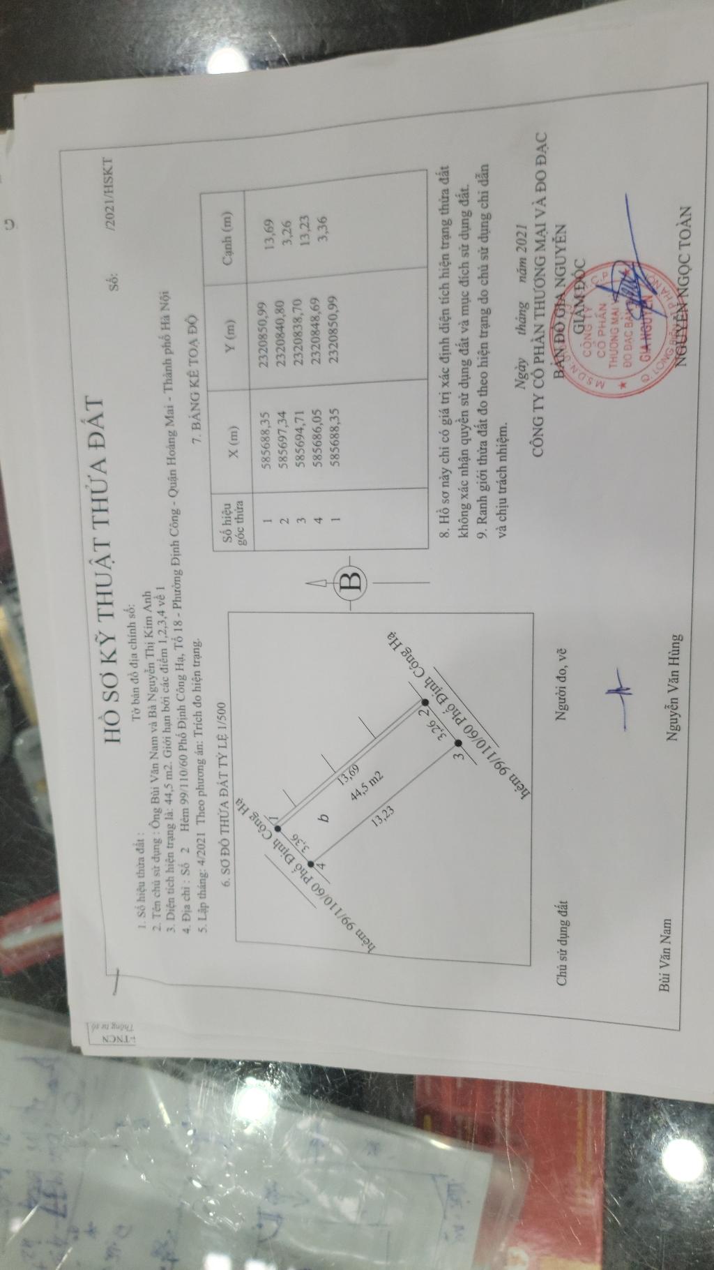 Bán nhà Định Công Hạ - diện tích 45m2 1 tầng - ô tô đỗ cửa - giá 3,5 tỷ