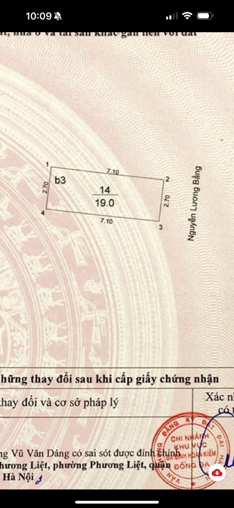Bán nhà Nguyễn Lương Bằng - diện tích 19m2 5 tầng - Mặt phố VIP - giá 11,5 tỷ