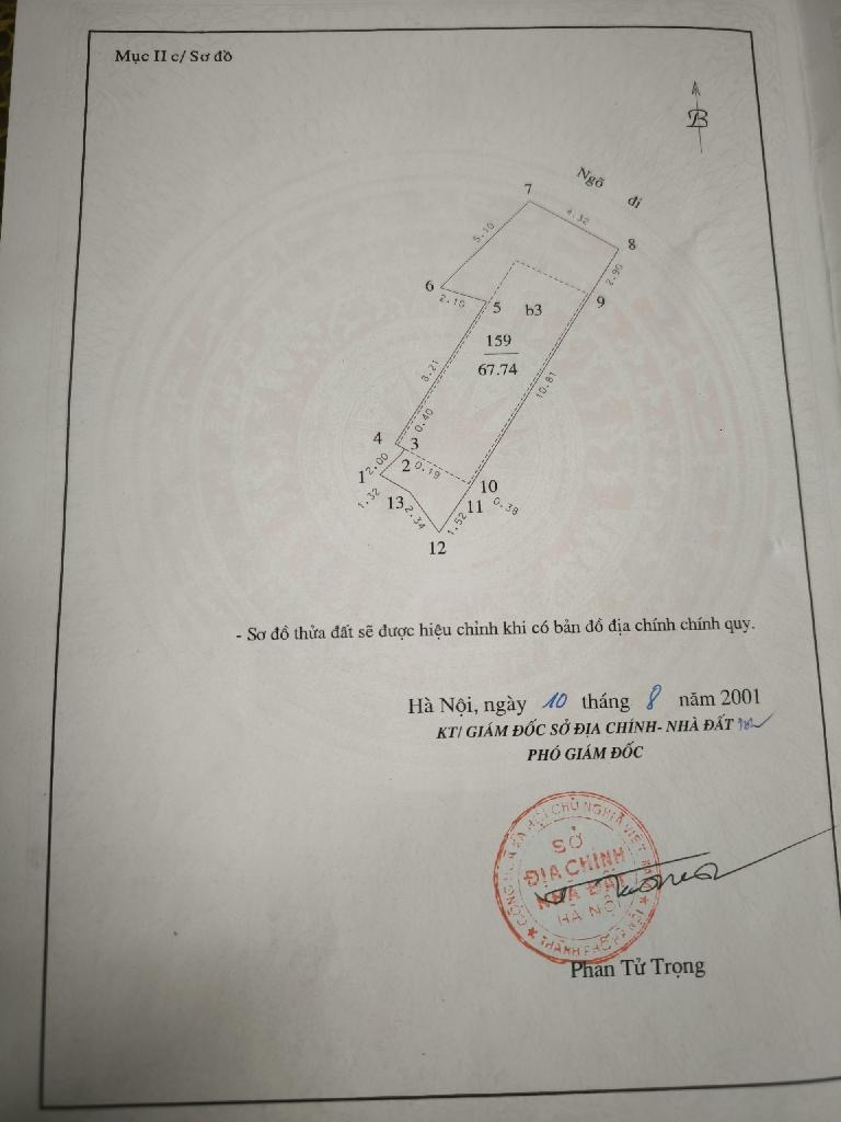 Bán nhà Trần Hữu Tước - diện tích 68m2 3 tầng - ô tô đỗ cửa - giá 12,5 tỷ