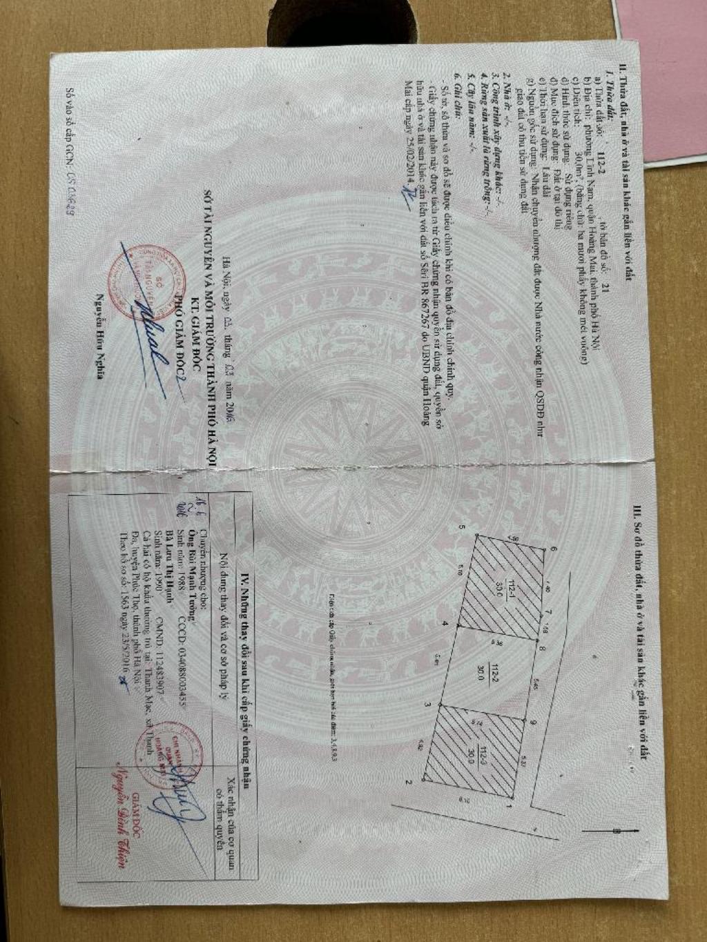 Bán nhà Nam Dư - diện tích 30m2 5 tầng - gần ô tô - giá 7,5 tỷ