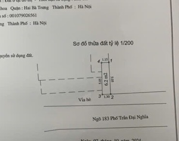 Bán nhà Trần Đại Nghĩa - diện tích 6.2m2 3 tầng - Ô TÔ ĐỖ CỬA - giá 1,15 tỷ