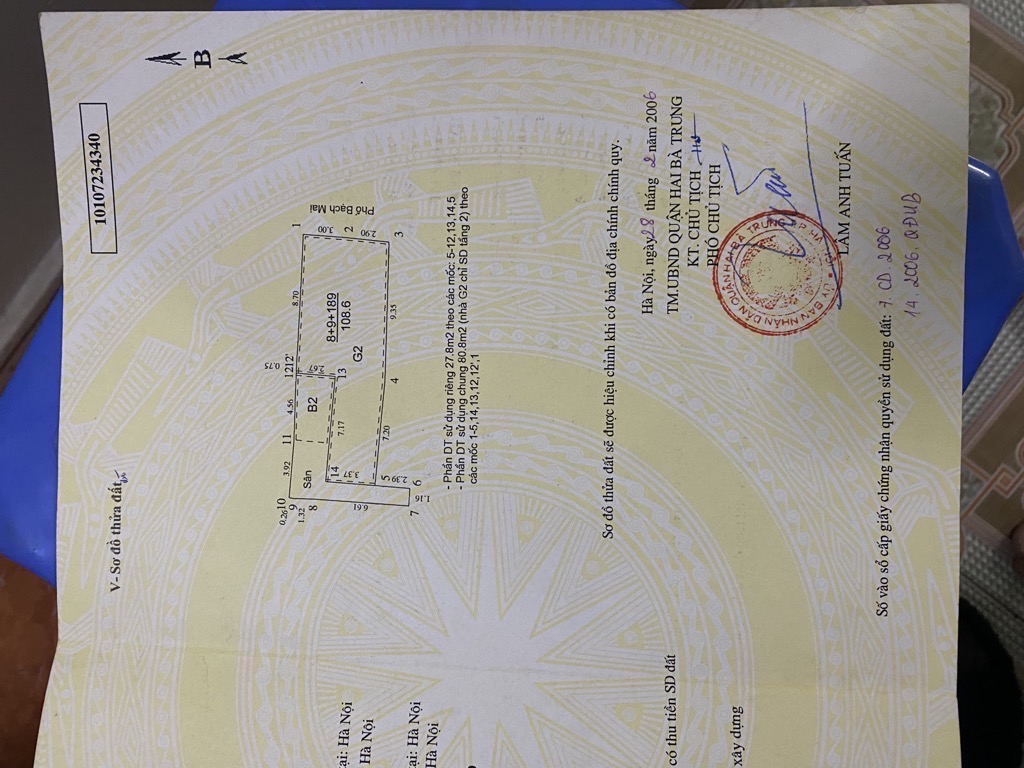 Bán nhà Bạch Mai - diện tích 108.6m2 2 tầng - Nhà đẹp hiếm có - giá 19 tỷ