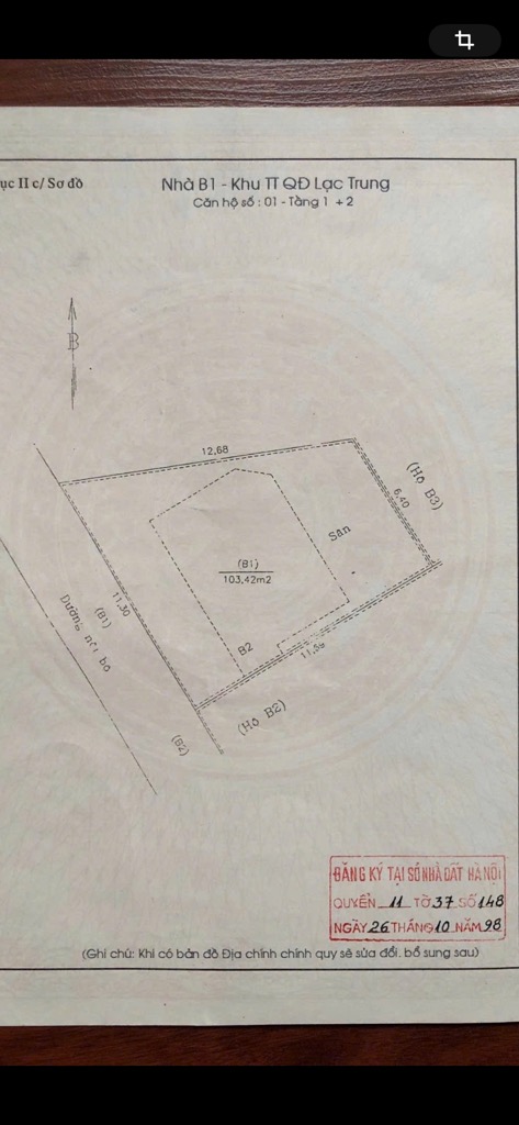 Bán nhà Kim Ngưu - diện tích 103.4m2 2 tầng - Ô TÔ TRÁNH - giá 18 tỷ