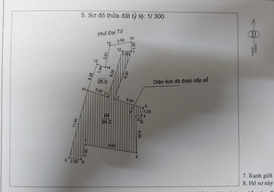 Bán nhà Đại Từ - diện tích 94m2 3 tầng - Mặt phố giá ngõ xe máy - giá 11,5 tỷ