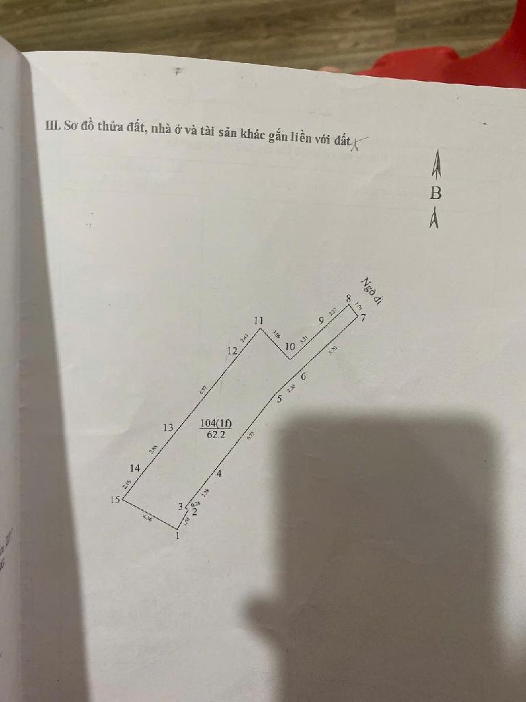 Bán nhà Nguyễn Khoái - diện tích 62.2m2 1 tầng - Nhà cũ coi như bán đất - giá 7 tỷ