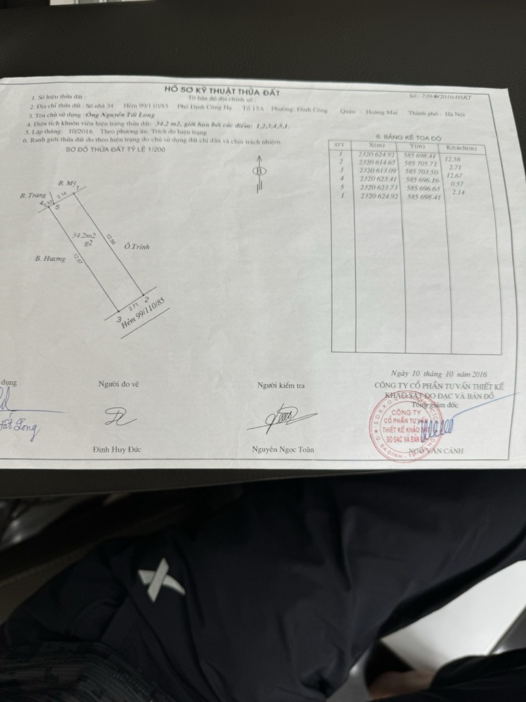 Bán nhà Định Công Hạ - diện tích 34.2m2 4 tầng - Nhà Dân Xây - giá 3,39 tỷ