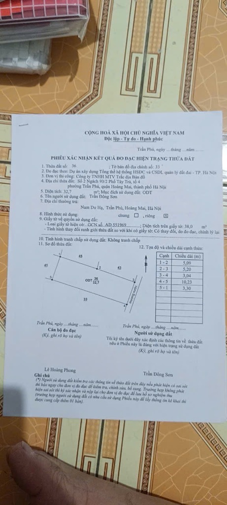 Bán nhà Tây Trà - diện tích 31,7m2 5 tầng - Ô tô đỗ cửa - giá 8,9 tỷ