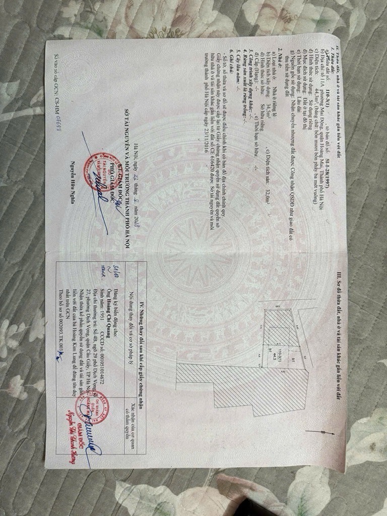 Bán nhà Minh Khai - diện tích 45m2 5 tầng - 2 mặt thoáng - giá 10,9 tỷ