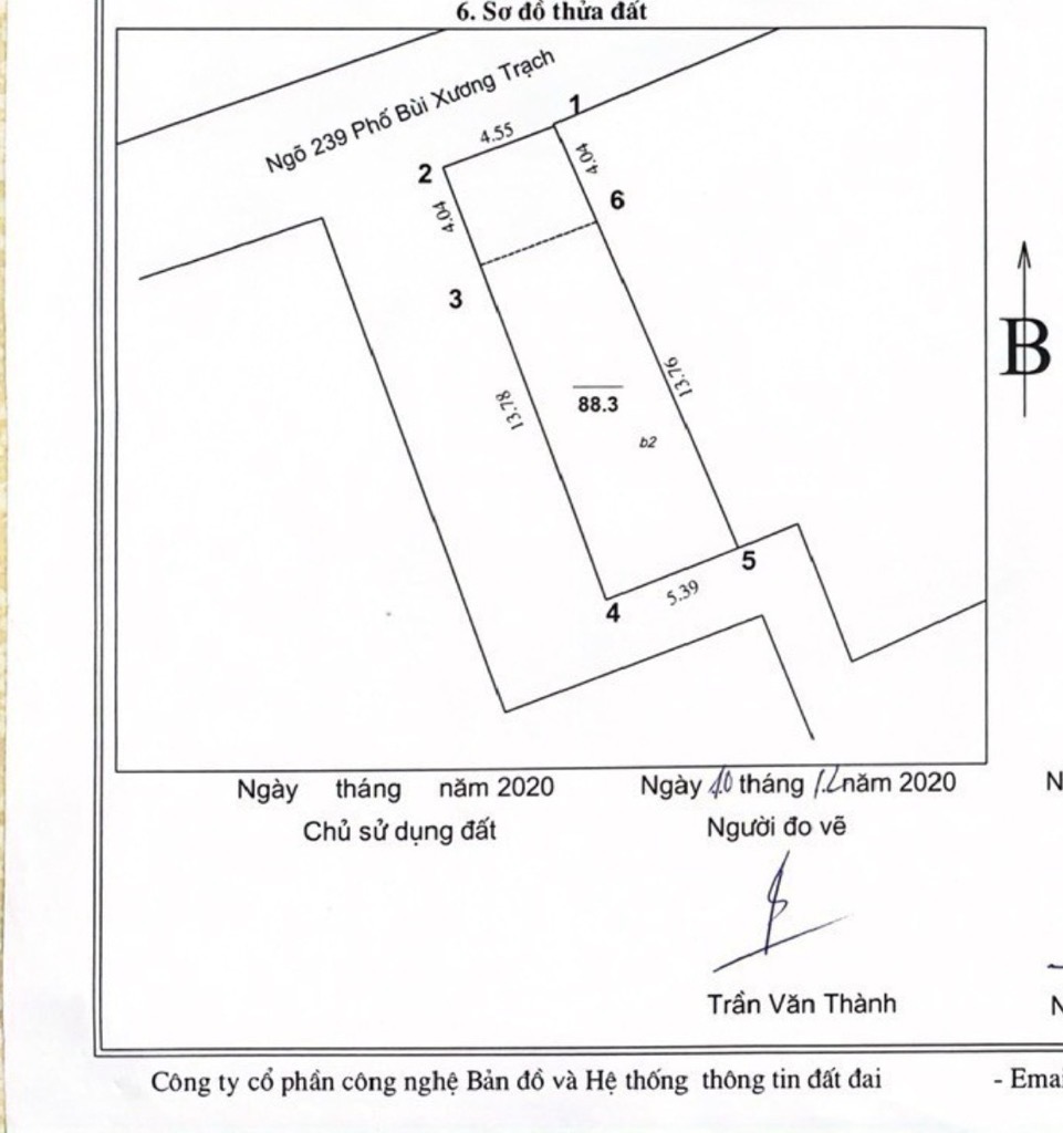Bán nhà Bùi Xương Trạch - diện tích 88m2 3 tầng - Ô tô - giá 6 tỷ