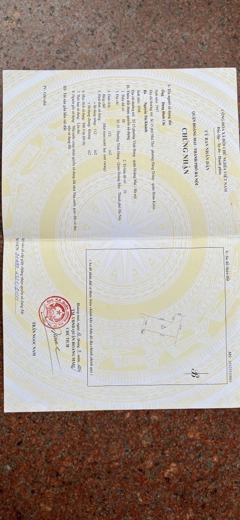 Bán nhà Vĩnh Hưng - diện tích 112m2 4 tầng - Lô góc 2 mặt thoáng - giá 12,8 tỷ