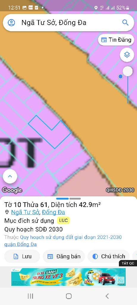 Bán nhà Thái Thịnh - diện tích 43.4m2 3 tầng - Mặt phố VIP - giá 23,2 tỷ