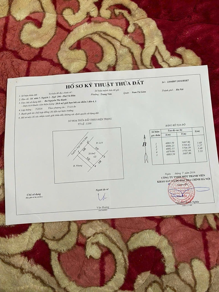 Bán nhà Vũ Hữu - diện tích 20m2 3 tầng - ba gác đỗ tận cửa - giá 1,5 tỷ