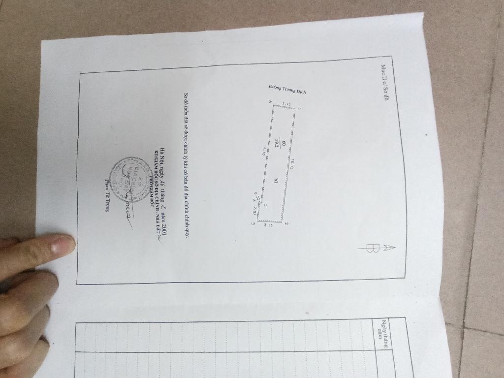 Bán nhà Trương Định - diện tích 59m2 4 tầng - Mặt phố kinh doanh - giá 22,5 tỷ