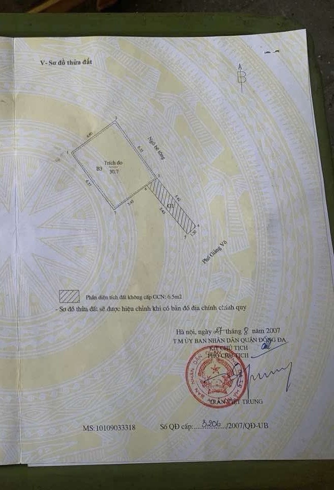 Bán nhà Giảng Võ - diện tích 37.2m2 4 tầng - Mặt phố lô góc - giá 13,8 tỷ