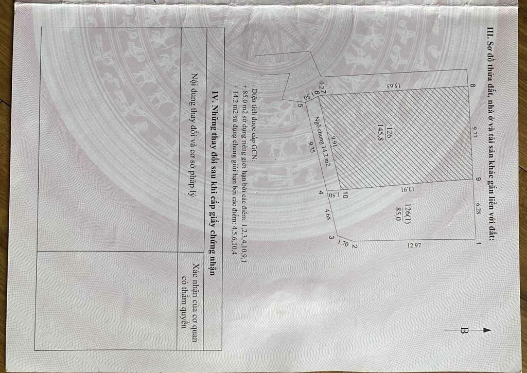 Bán nhà Nam Dư - diện tích 85m2 1 tầng - Mảnh đất vừa miếng - giá 12,6 tỷ