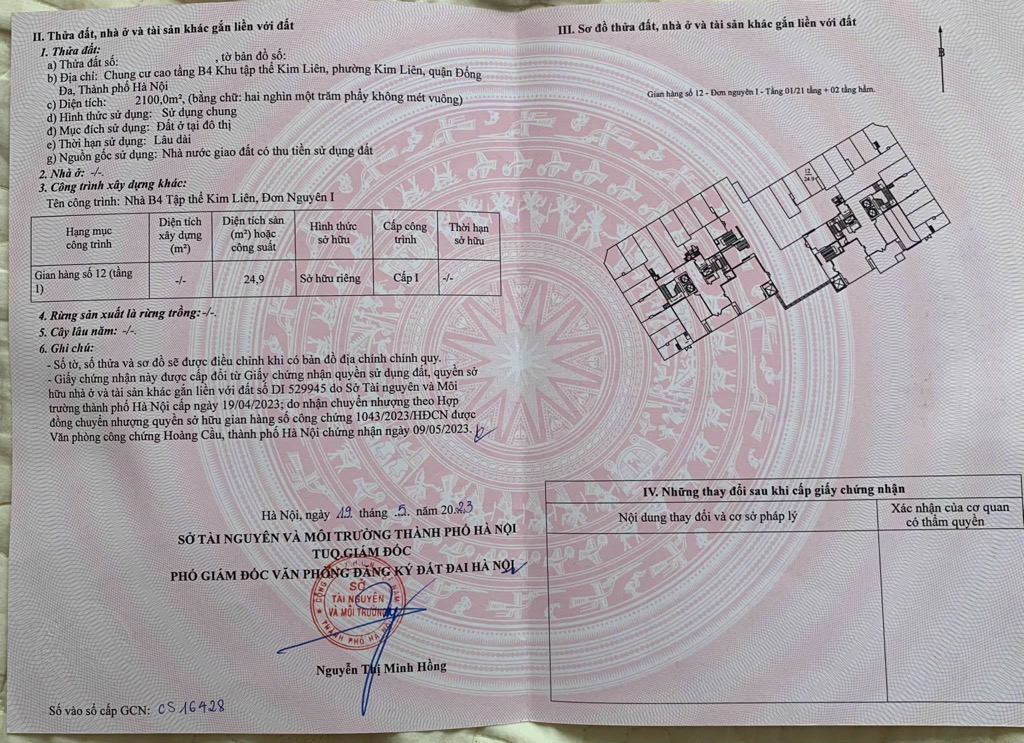 Bán nhà Phạm ngọc Thạch - diện tích 25m2 1 tầng - Mặt phố VIP Đống Đa - giá 10 tỷ