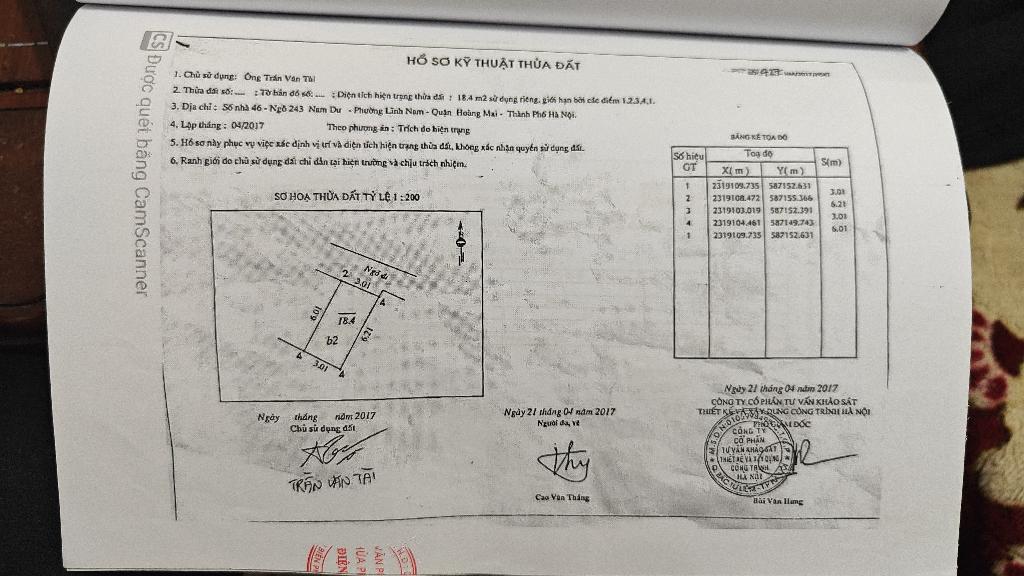 Bán nhà Nam Dư - diện tích 18,4m2 4 tầng - Ngõ thông, 40m ra ô tô tránh - giá 2,5 tỷ