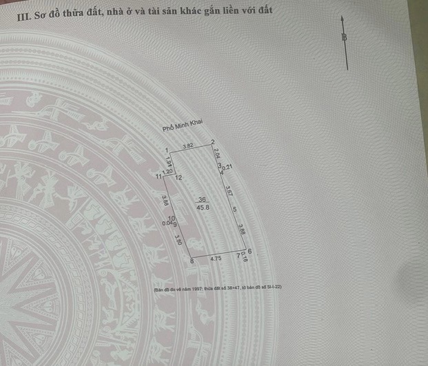 Bán nhà Minh Khai - diện tích 46m2 2 tầng - lô góc 2 mặt thoáng - giá 22,9 tỷ