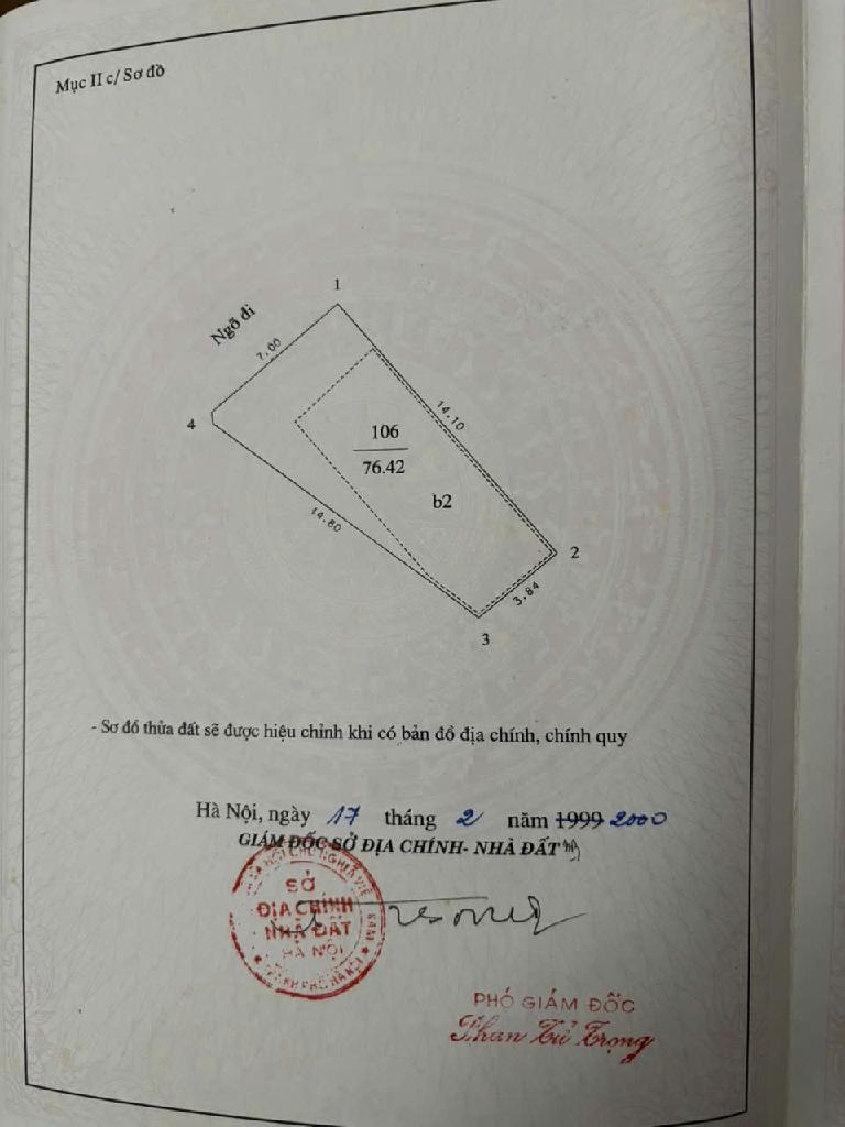 Bán nhà Nguyễn Ngọc Nại - diện tích 77m2 3 tầng - ô tô đỗ cửa - giá 20,5 tỷ