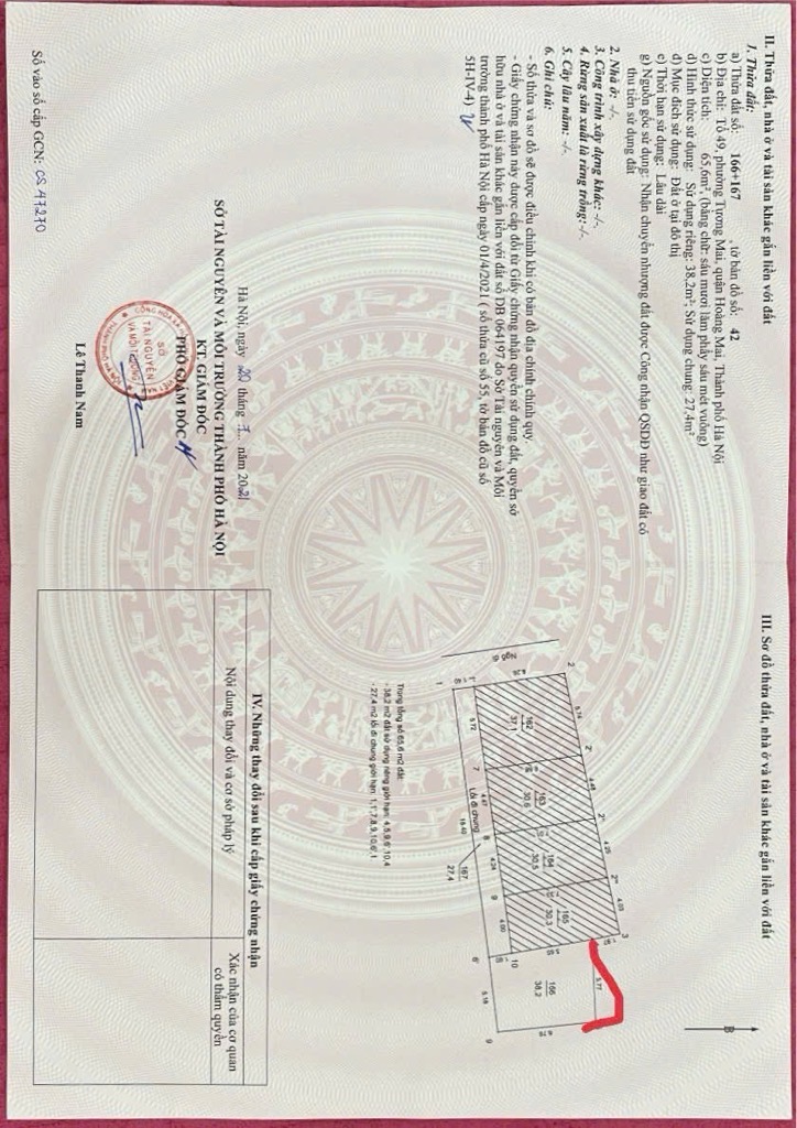 Bán nhà Trương Định - diện tích 38.2m2 7 tầng - 10 phòng cho thuê - giá 9,6 tỷ