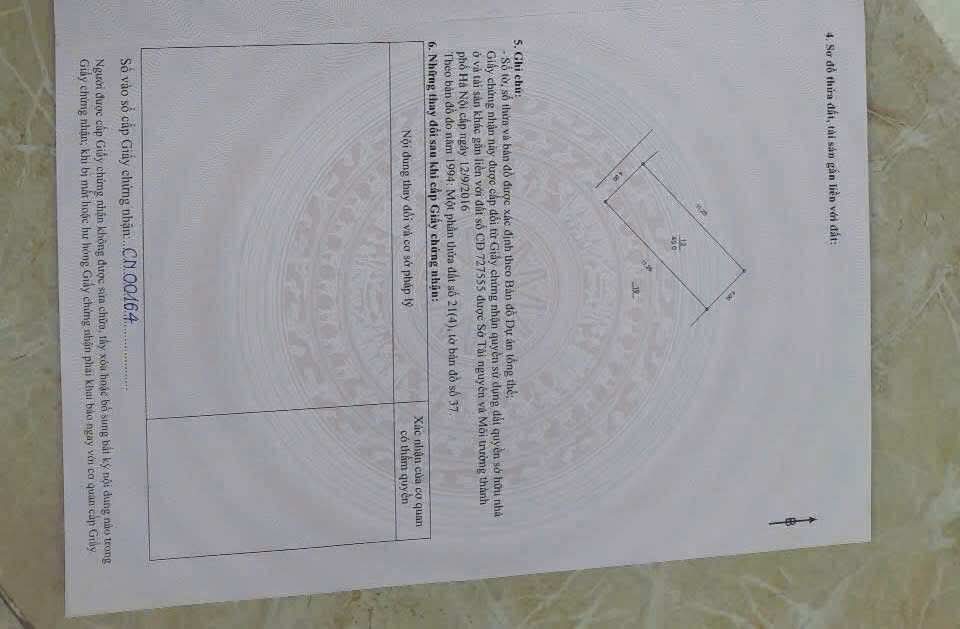 Bán nhà Thúy Lĩnh - diện tích 45m2 3 tầng - Ngõ ba gác vào nhà hiếm - giá 7,25 tỷ