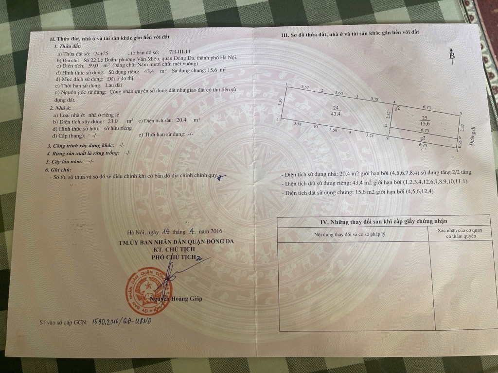 Bán nhà Lê Duẩn - diện tích 43m2 1 tầng - Cực đẹp gần Văn Miếu - giá 20 tỷ