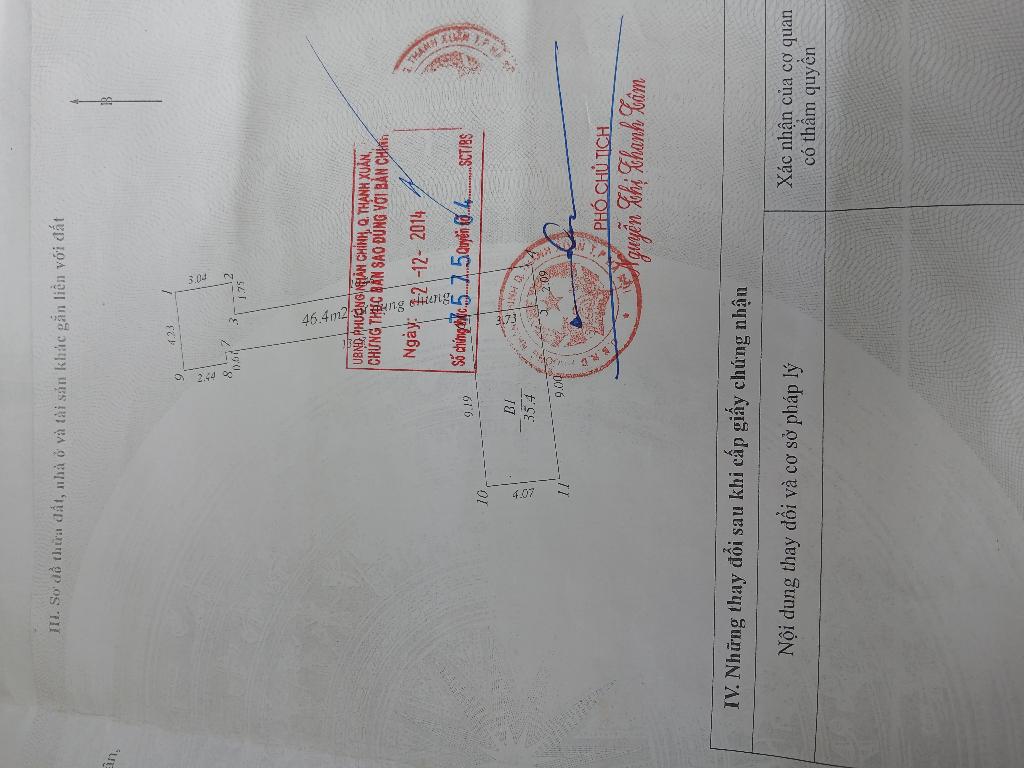 Bán nhà Quan Nhân - diện tích 35,4m2 1 tầng - Sổ đỏ vuông, chính chủ - giá 7,8 tỷ