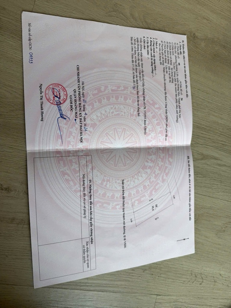 Bán nhà Bằng Liệt - diện tích 35.5m2 4 tầng - Nhà 3 mặt thoáng cực đẹp - giá 7,26 tỷ