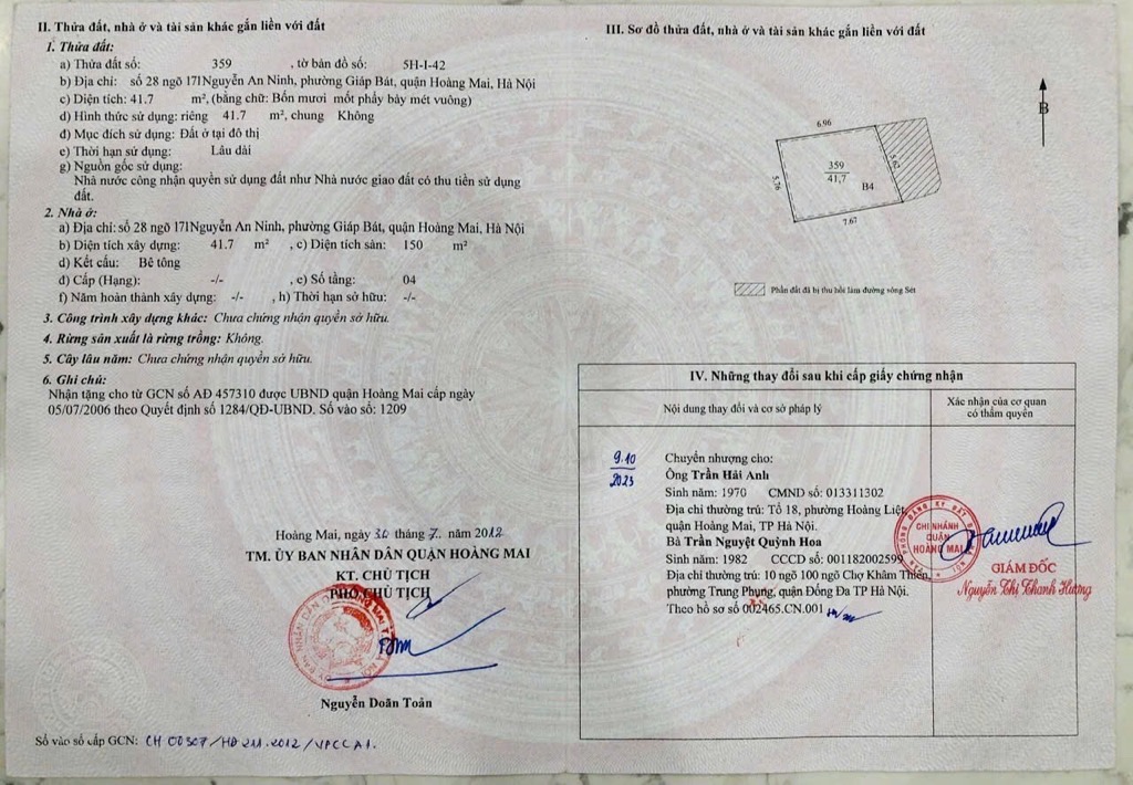 Bán nhà Tương Mai - diện tích 42m2 5 tầng - Lô góc 3 mặt thoáng - giá 16,3 tỷ