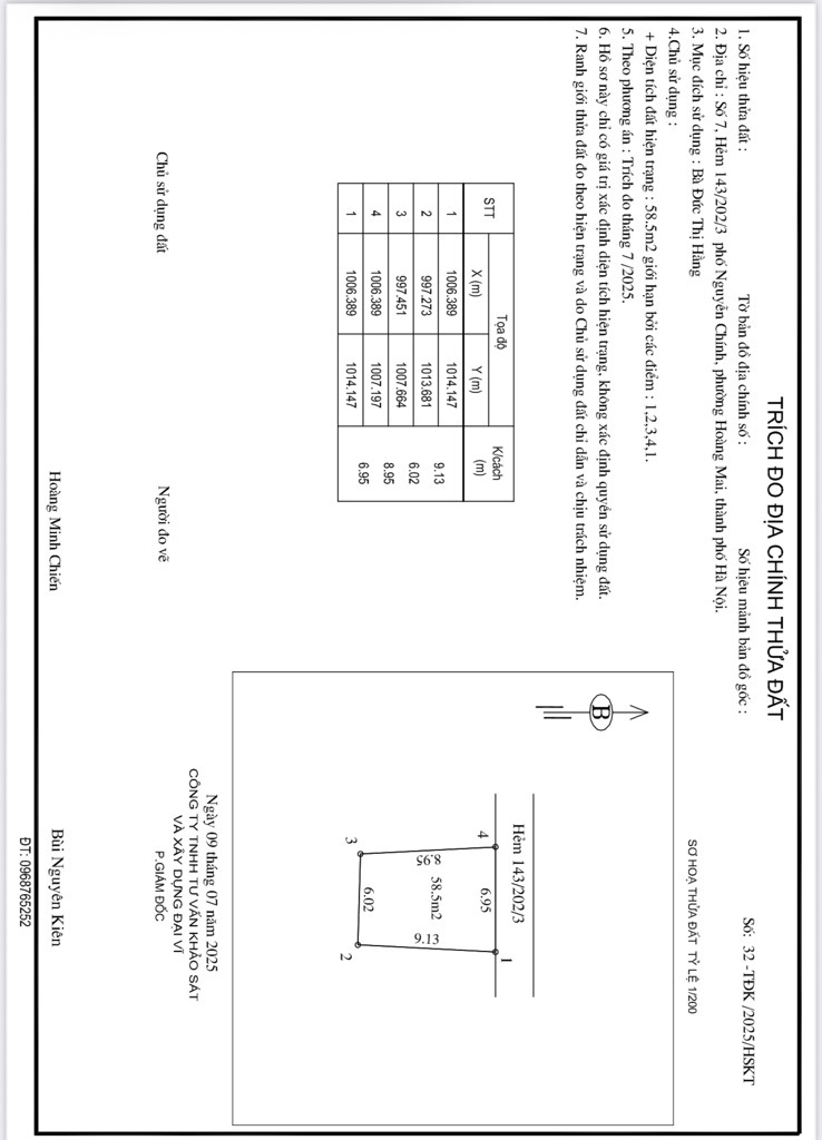 Bán nhà Nguyễn Chính - diện tích 59m2 1 tầng - ô tô tránh - giá 2,45 tỷ